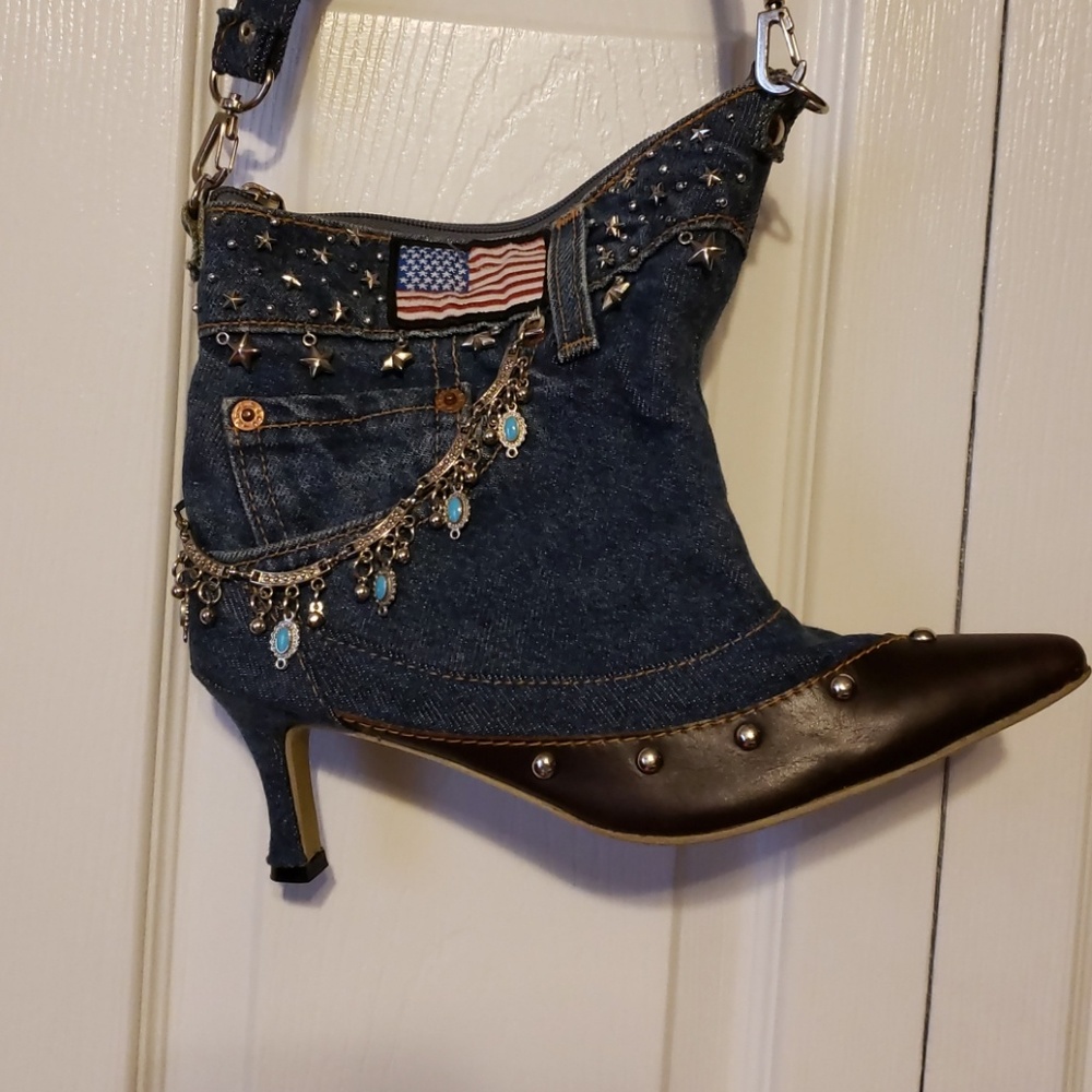 Hand&Heart Denim Boot Purse